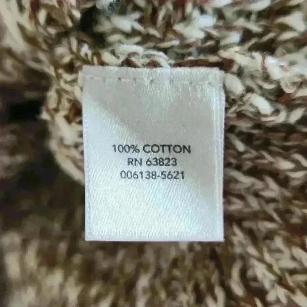 Christopher‎ & Banks Large brown and white cotton sweater
